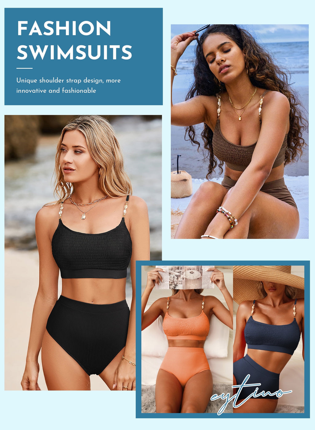 South Beach High Waisted Bikini Sets Two Piece — Women's