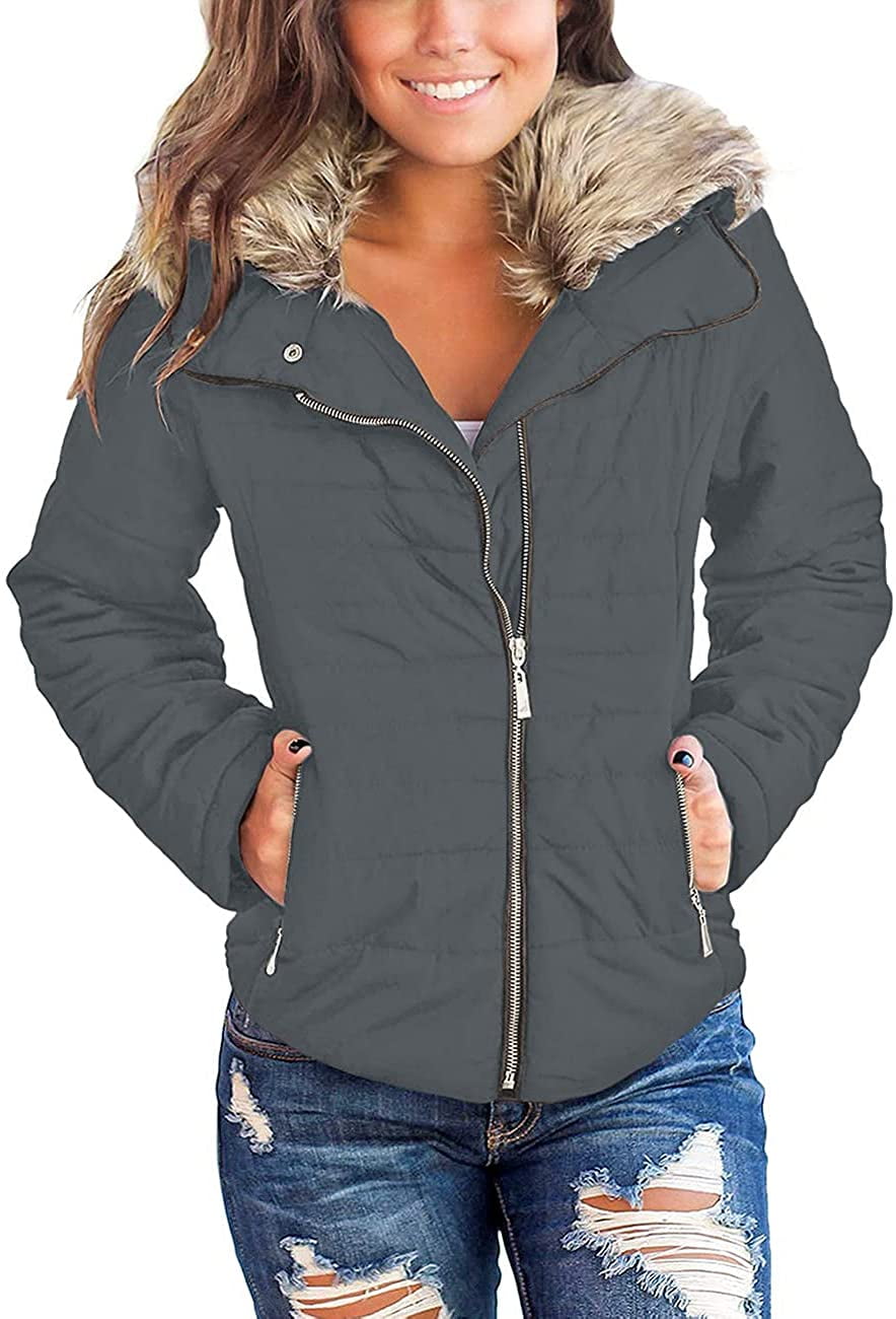 Mob Quilted Faux Fur Puffer