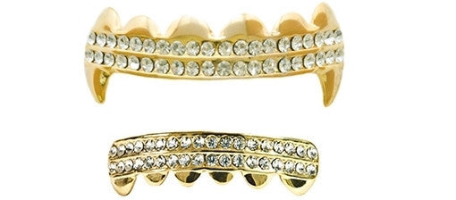 Party Grill 14K Gold-Plated Fang Grillz
