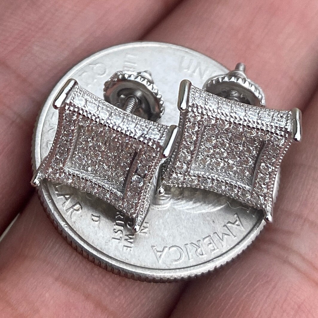 Flawless Moissanite Sterling Silver Earrings