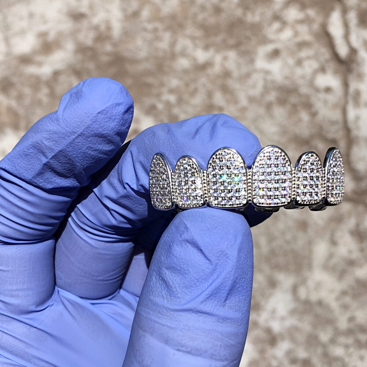 Bottom Row Sterling Silver Grillz