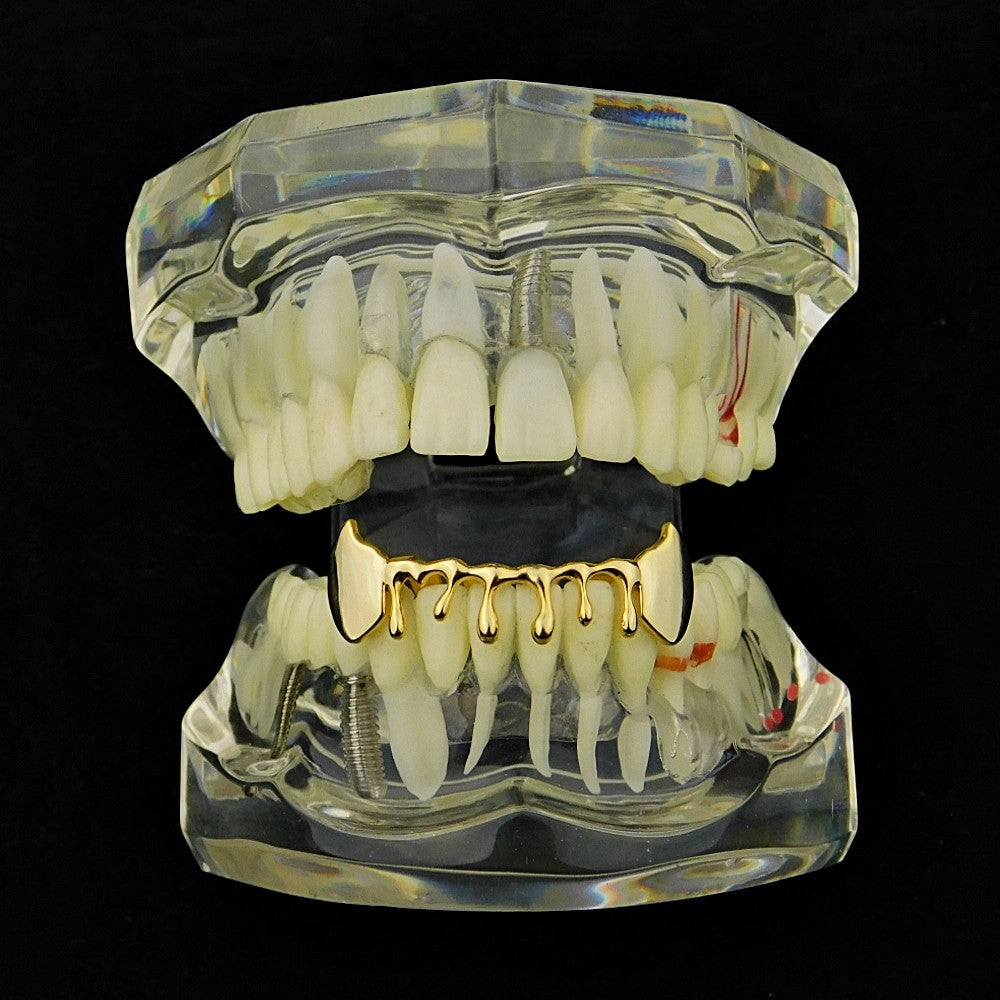 Yellow Gold 14K Gold-Plated Fang Grillz