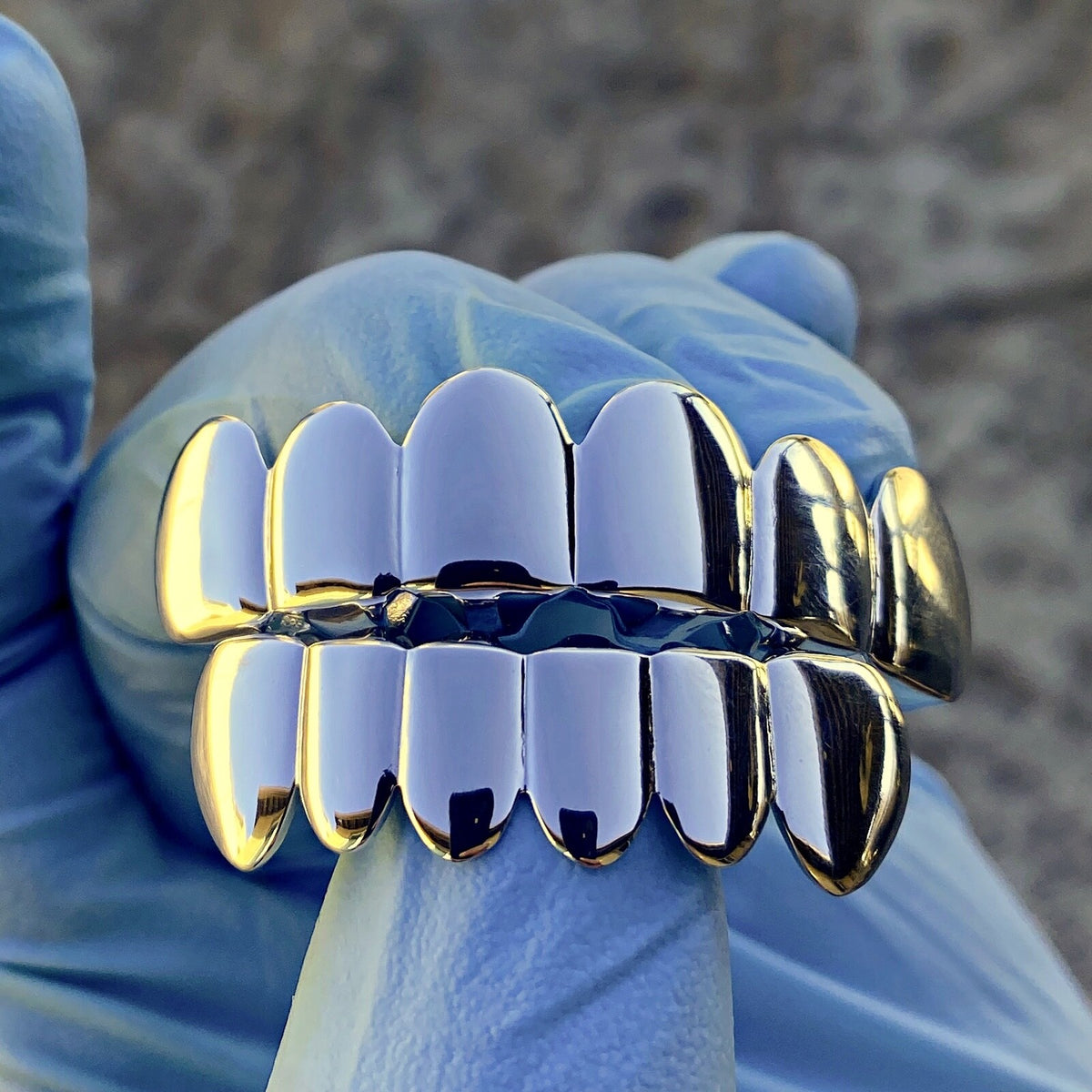 Fronts Sterling Silver Bottom Grillz
