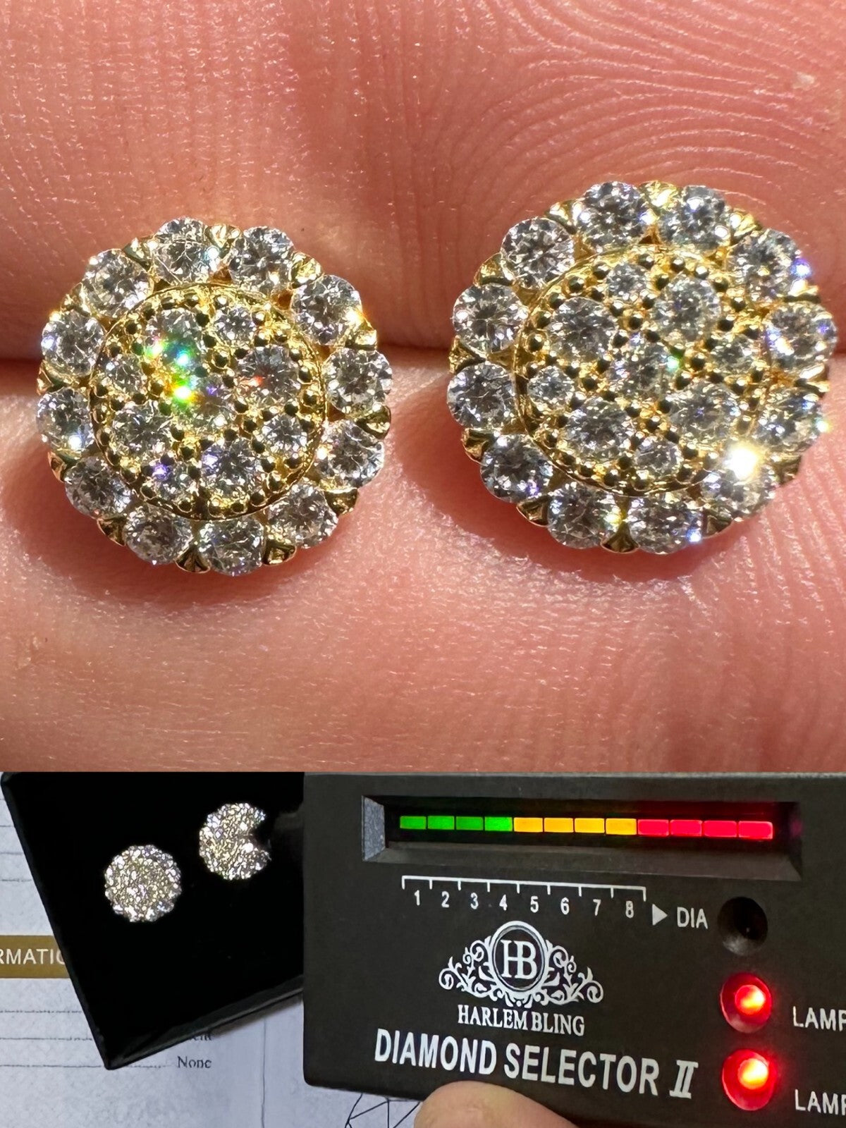 Vault Moissanite 14K Gold-Plated Earrings