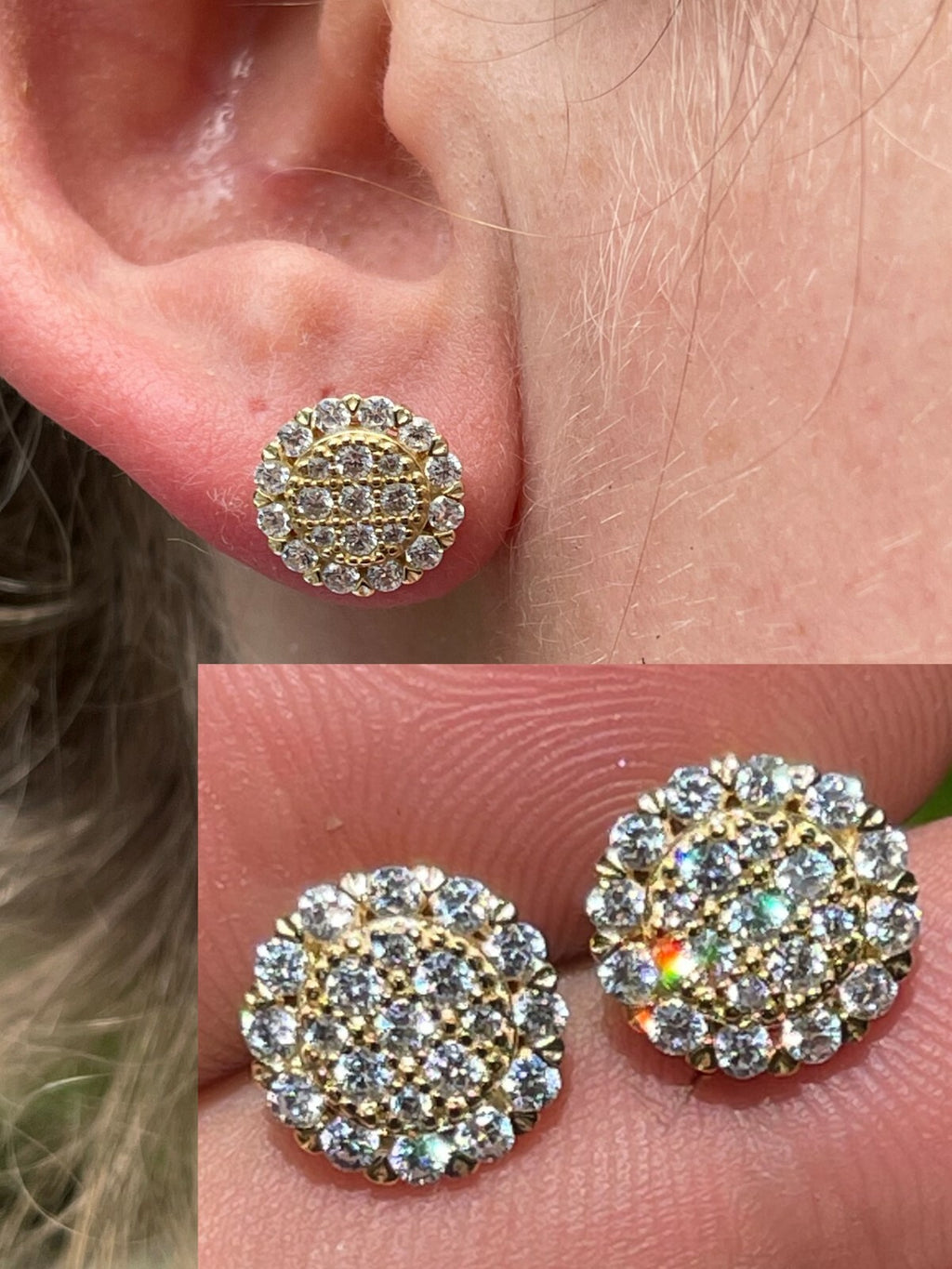 Vault Moissanite 14K Gold-Plated Earrings