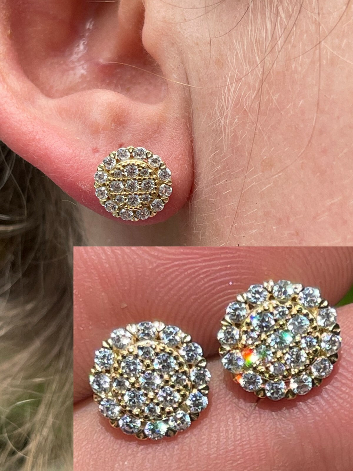Vault Moissanite 14K Gold-Plated Earrings