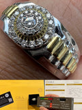 Cold Cut Moissanite 14K Gold-Plated Ring