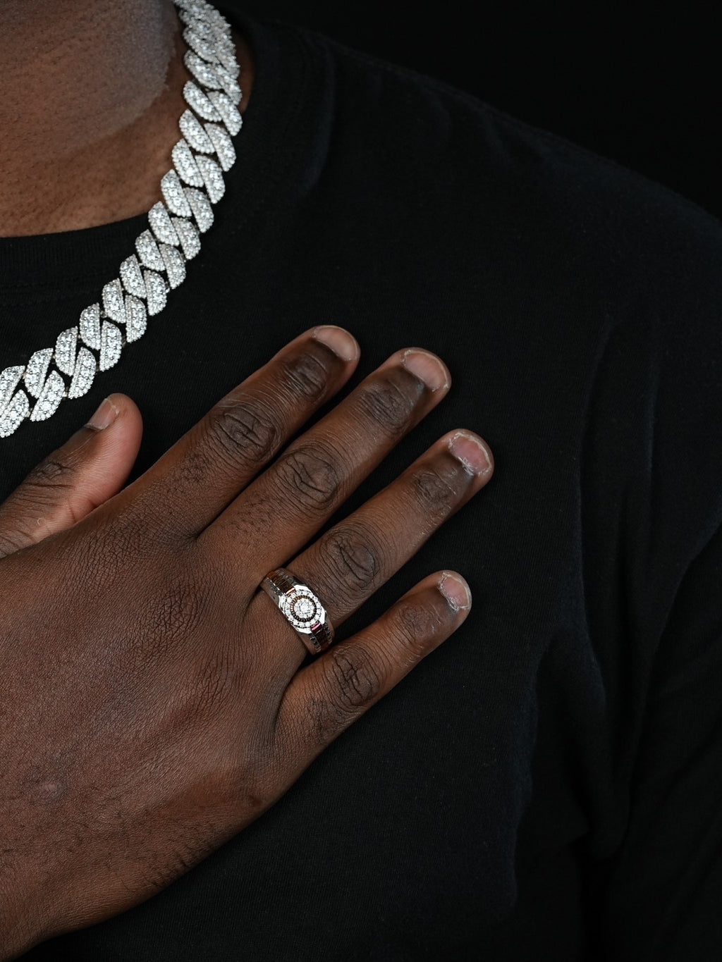 Cold Cut Moissanite 14K Gold-Plated Ring