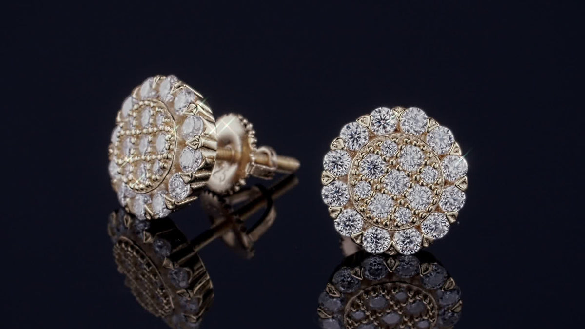 Vault Moissanite 14K Gold-Plated Earrings