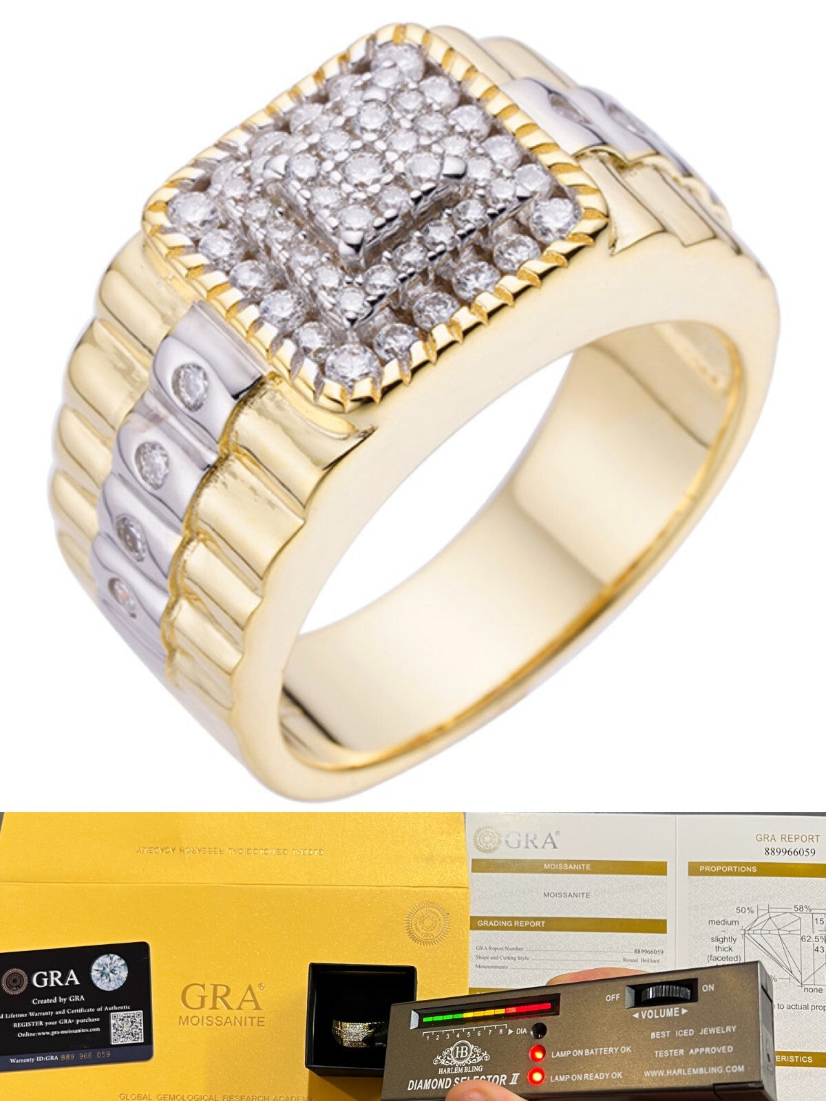 Chain Gang Moissanite 14K Gold-Plated Statement Piece