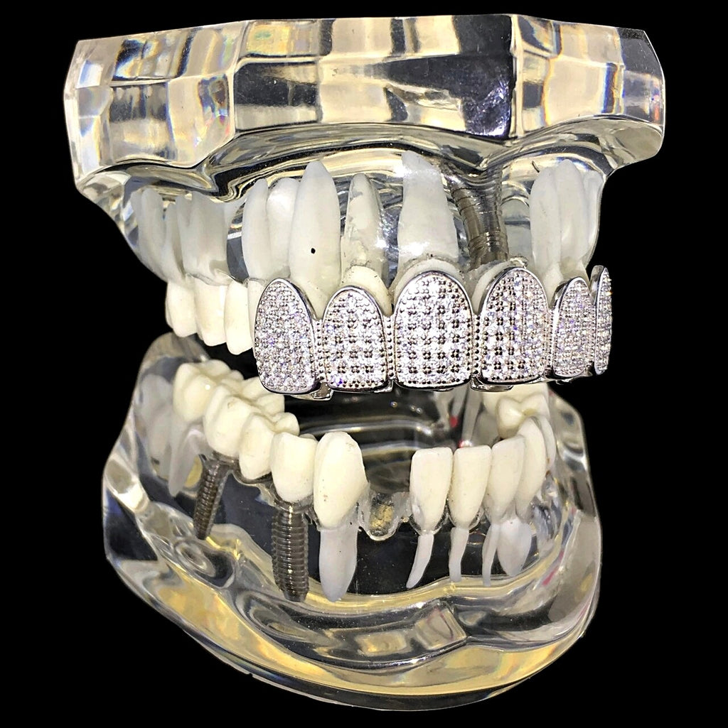 Bottom Row Sterling Silver Grillz