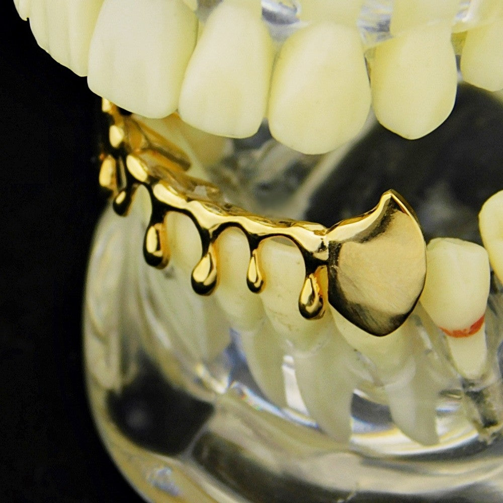 Yellow Gold 14K Gold-Plated Fang Grillz